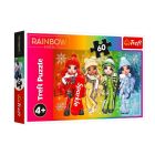 Puzzle 60 elementy Radosne lalki Rainbow high