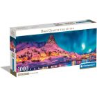 Puzzle 1000 elementów Compact Panorama Colorful Night Lofoten Island