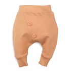 NINI Pomarańczowe spodnie dresowe WESOŁE CYFERKI z bawełny organicznej dla chłopca r. 62