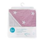 Ceba Baby ręcznik z kapturkiem-okrycie kąpielowe  100x100 Stars Pink Malange