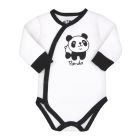 NiNI Body niemowlęce PANDA z bawełny organicznej dla chłopca r.56