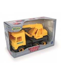 Dźwig żółty 38 cm Middle Truck w kartonie GXP-651088
