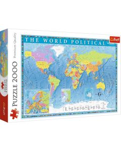 Puzzle 2000 elementów Polityczna mapa świata GXP-678587