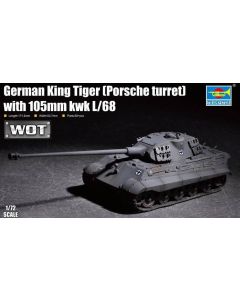 Plastikowy model do sklejania King Tiger w/ 105mm kWh L/68 Porsche Turret