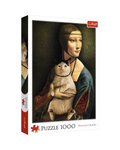 Puzzle 1000 elementów Dama z kotem