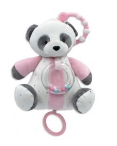 Pozytywka Panda różowa 18 cm