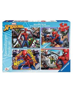 Puzzle 4x100 elementów Spider Man Bumper Pack
