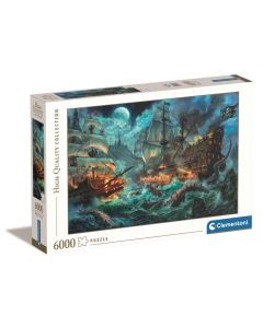 Puzzle 6000 elementów High Quality Bitwa piratów