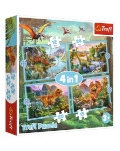 Puzzle 4w1 Wyjątkowe dinozaury GXP-818692