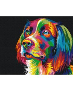 Obraz Malowanie po numerach - Pies w kolorach