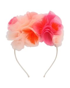 Opaska do włosów Bukiet kwiatów różowy