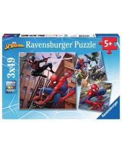 Puzzle 3x49 elementów Spiderman GXP-843452