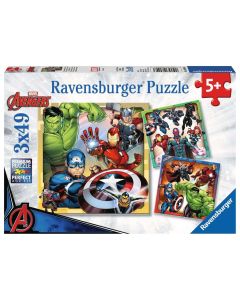 Puzzle 3x49 elementów Marvel Avengers GXP-843453