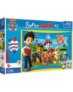 Puzzle 104 elementy XL Super Shape Psi przyjaciele, Psi Patrol GXP-857184