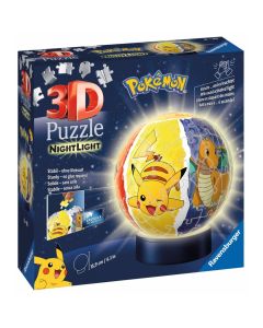 Puzzle 72 elementy 3D Świecąca Kula Pokemon