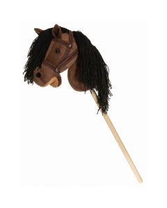 Koń na kiju Hobby Horse brązowy z lejcami 80cm