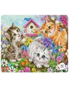 Diamentowa mozaika - Trzy wesołe kotki