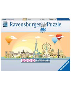 Puzzle 1000 elementów Panoramiczne Paryż GXP-884343