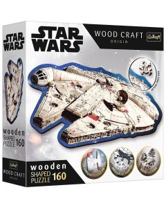 Puzzle drewniane 160 elementów Star Wars Sokół Millennium