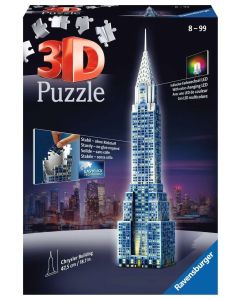 Puzzle 3D Budynki Nocą Wieżowiec Chrystler GXP-908390