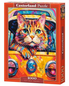 Puzzle 1000 elementów Cat Bus Travel