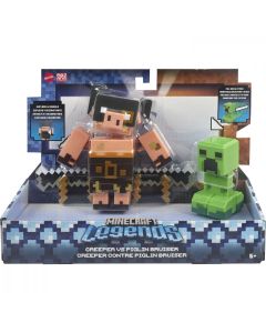 Zestaw figurek Minecraft Legends Creeper vs Piglin