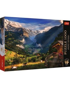Puzzle 1000 elementów Premium Plus Dolina Lauterbrunnen Szwajcaria