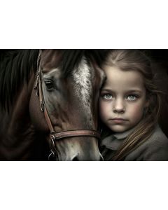 Diamentowa mozaika - Dziewczynka z koniem
