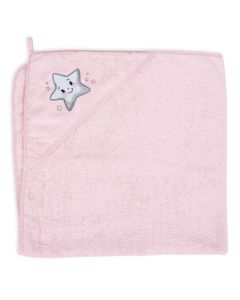 Ceba Baby ręcznik z kapturkiem-okrycie kąp.100x100 Star Pink 5907672332406