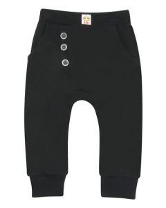 NINI Czarne spodnie niemowlęce ROBOCIK z bawełny organicznej dla chłopca r.62