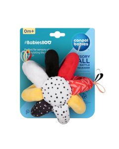 Canpol Babies sensoryczna piłka z grzechotką i piszczkiem BabiesBoo zabawki