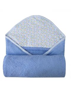 Baby Matex okrycie-ręcznik kąpiel maxi Print100x100 niebieskie 5902675052962